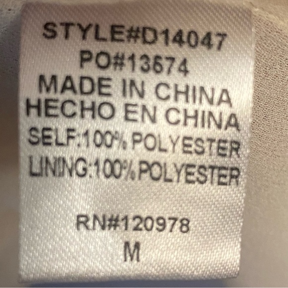 Entro Boho Dress Medium CreamTank Oversized Flowy - Picture 4 of 10